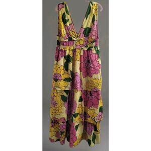 Banjanan Frankie Floral Maxi Dress XL Boho Cottagecore Garden Party $450 Retail